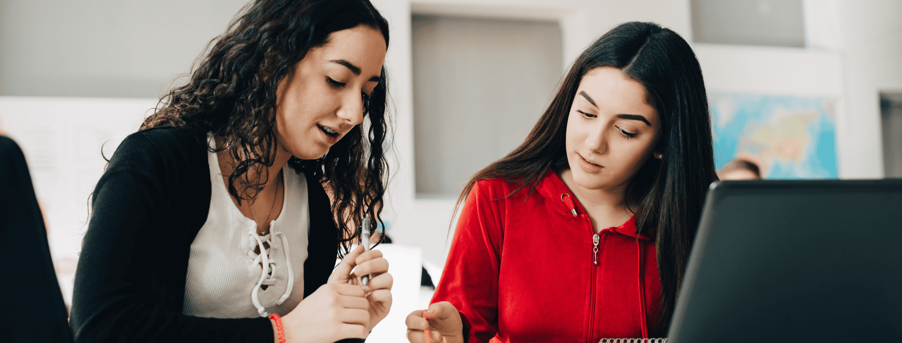 Students taking notes