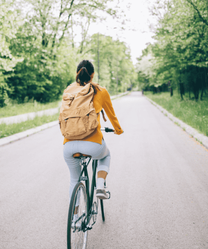 Student biking